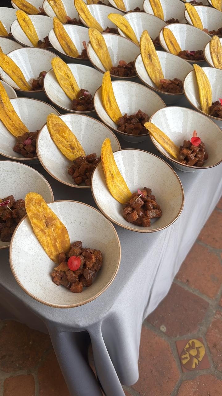 Plato del catering de AV Eventos